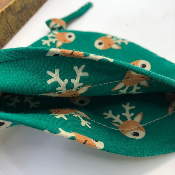 Baby Beanie Green Reindeer Slouchy Beanie Hat 3-6 Mos. - Picture 6 of 15